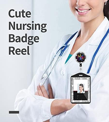 OT Badge Reels uvlačenje sa ID Clip Bling Rhinestone držač značke za Nurse Name Tag kartica radna terapija terapeut Nursing Doctor