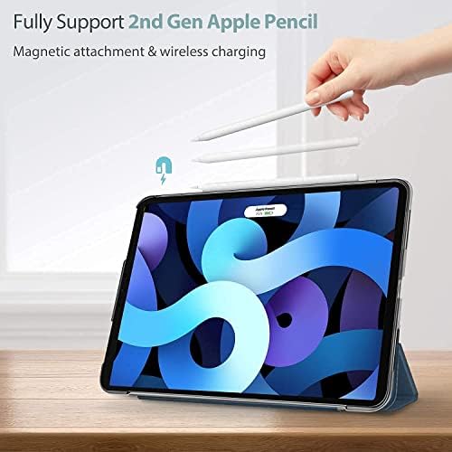 Procase iPad Air 4 Case 10,7 inča 2020 iPad Air 4th generacija A2316 A2324 A2325 A2072 sa naljepnicama za olovke za olovku za jabuke 1. i 2. gen, elastična rukava za olovku Elastična rukava za olovku