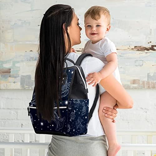 Zodijac tamno kolor uzorak ruksak ruksak za bebe nazivne torbe za promjenu multi funkcije Velika kapaciteta putna torba