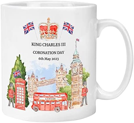 KING CHARLES III Šalica, šalice za kavu kralj Engleske, Njegovo veličanstvo Kraljevske malalabilijske poklone Coronation Memorabilia2023