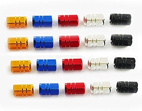 Oulii ventil za gume stamp kape za ventil na točkovima pokriva 5 boja pakovanje od 20