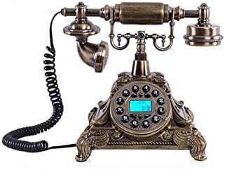Edossa Stari modni broj gumba Telefon sa pozivateljem ID zvučnika Prirodna smola Retro fiksna telefona