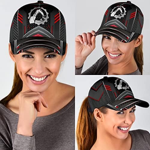 Personalizirani bagera Baseball Cap, prilagođeni 3D ispisani bageri Baseball Cap Snapback, šešire za muškarce, žene, rođendan