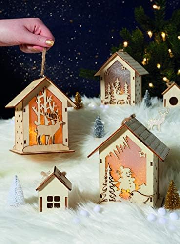 Kreirajte kuću za Božićne sjene, SAD: jedna veličina, drvena