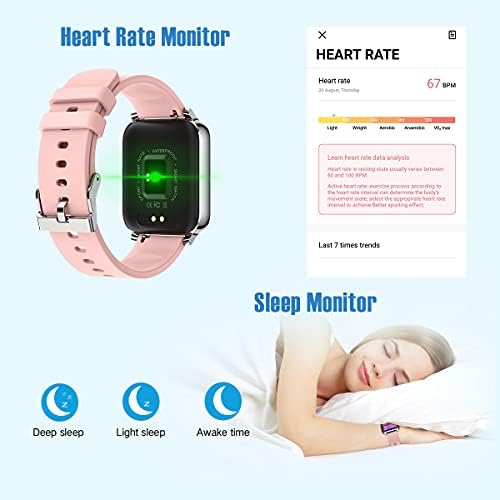 Motast Smart Watch 2022 Ver satovi za muškarce, fitness Tracker 1.69 Touch ekran SmartWatch fitness sat, monitor za spavanje / otkucaje