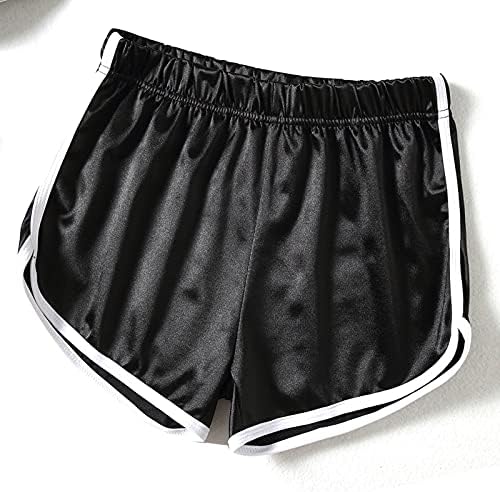 Lurua Ženske kratke hlače za ljetni elastični struk dolfin kratke hlače modno slovo tiskane sportske kratke hlače sa crtežom