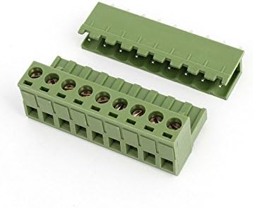 Aexit 3kom 300V audio & Video Oprema 10a 7-pinski PCB vijčani terminalni blok 5.08 mm Pitch konektori & amp; adapteri Vojska zelena
