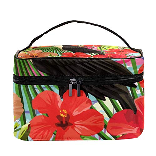 Ink nehomer kozmetičke torbe Papagaj i tropski cvjetovi ostavljaju putni predmet za šminkanje HANDY toaletni okvir za skladištenje