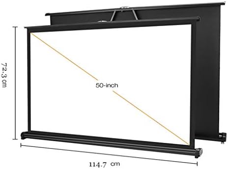 LLAMN 50 inča 16: 9 Prijenosni projekcijski ekran za projekciju tablice Matte bijeli sklopivi ekran za projektore za poslovne putničke