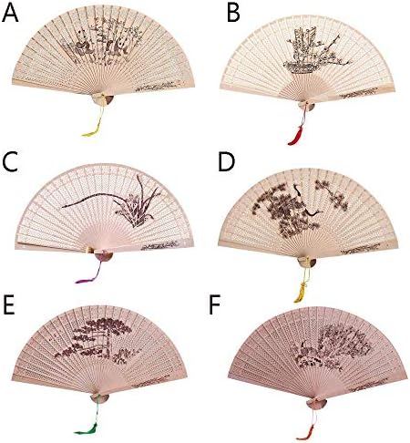 Htllt sklopivi ventilator u ruci ljetni vintage bambus preklopni ručni ručni ventilator za zabavu cvijeta, b, b