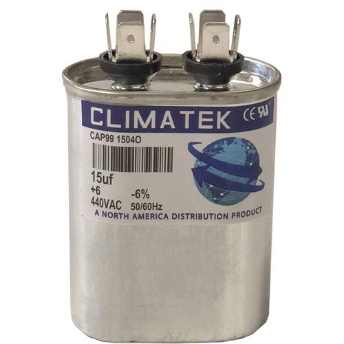 ClimaTek Ovalni kondenzator-odgovara Amrad VA2000 / 37-156 / 15 UF MFD 370/440 Volt VAC
