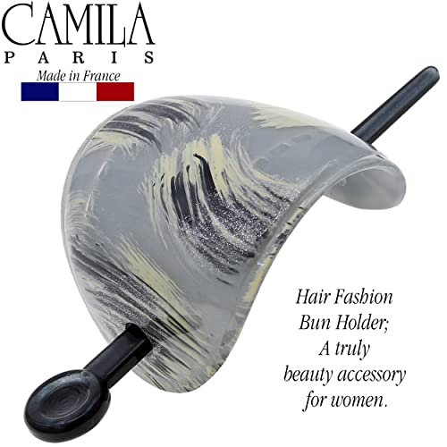Camila Paris CP3345 francuski držač za punđu za kosu poklopac kapa za kosu Updo, plava, ukosnica za kosu, kopče za kosu za čvrsto držanje za žene, bez klizanja i izdržljivi ženski dodaci za kosu, proizvedeni u Francuskoj