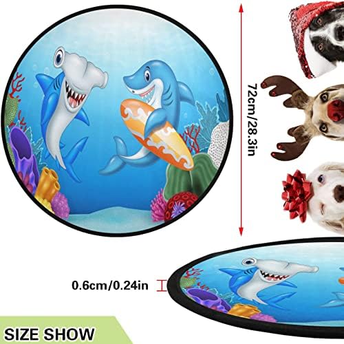 Visesunny Christen Tree Mat Cartoon morski pas stalak za stalku Mat Podni štitnik za apsorpciju stalka za stalke Mat za sezonski zahvalnost Halloween Xmas Holiday Homes