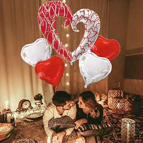 Veliki 39-inčni balon - tiskana shula Ljubavna slova, ljubavni baloni za romantičnu dekoraciju, dekor za Valentine, volim te balone, crveni balon za scenarij za godišnjicu