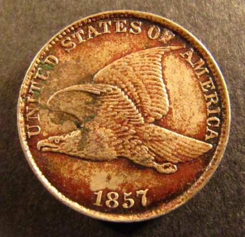 1857 Leteći orao Cent Penny prije građanskog ratnog novčića