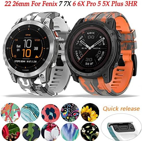 Sawidee 26 22mm Silikon Brzo izdanja Garmin Fenix ​​7 7x 6 6x Pro 5x 5 Plus 3 Hr MK2 Easyfit Smart Watch Band Correa