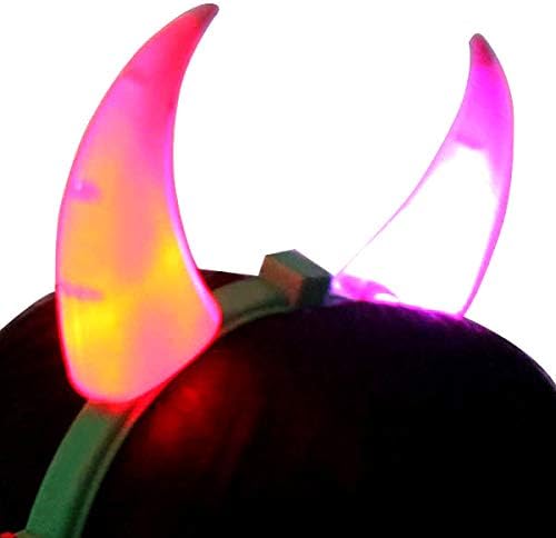 Prettyzoom Ox Horn Đatna traka za glavu sa LED bljeskalicom za Halloween Party Favorirs