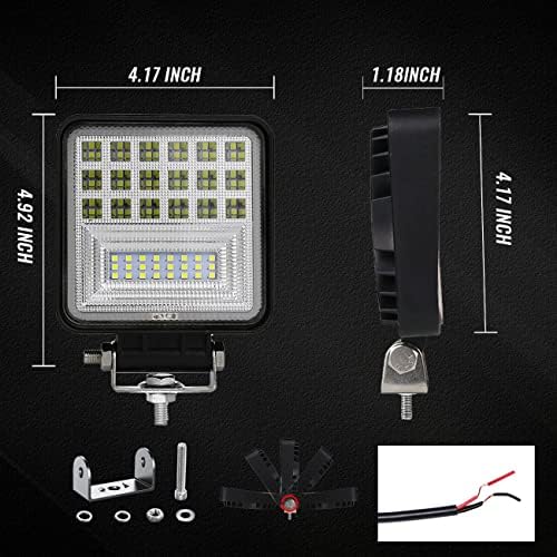 VWOCUV 4Inch 2kom 48W kvadratna LED Pod svjetla Spot poplava kombinovana greda LED radno svjetlo LED svjetlo mahune svjetla za maglu Led traka za Offroad kamion SUV ATV UTV traktorski čamac motocikl