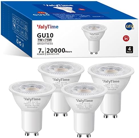 Valytime dimabilne GU10 LED Sijalice 7W GU10 sijalice Gu10 oblik halogena zamjenska sijalica 38°120v 650Lm za osvetljenje tačke staze