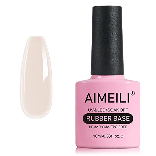 AIMEILI Hema free gumeni Osnovni Gel za nokte, namočite u V LED Clear Sheer Gel lak za nokte, 4 u 1 jačanje/poboljšanje noktiju / osnovni sloj / Gel lak u boji - 10ml