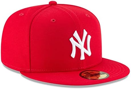 New Era Muška New York Yankees MLB autentična kolekcija 59fifty kapa, za odrasle, grimizna