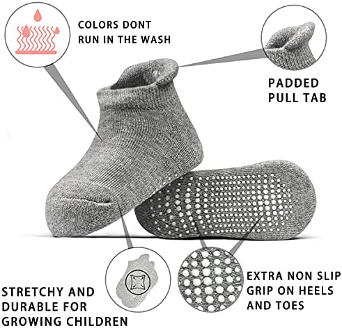 Neklizajuće čarape za malu djecu 12 pari čarapa za dojenčad za djecu za djevojčice Tphon anti Skid čarape za gležnjeve za djecu od 1-7 godina