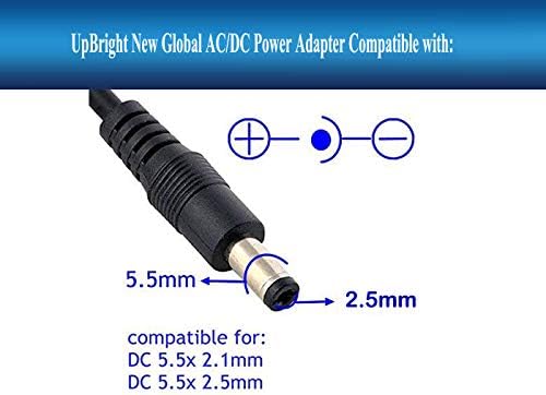 UpBright novi globalni 5V 1A AC / DC Adapter kompatibilan sa Zip RWP480505-1 za Iomega eksterni Zip pogon Z100P2 ZIP100-pozitivni polaritet 5VDC 1000mA 5.0 V 1.0 a kabl za napajanje PS punjač za baterije