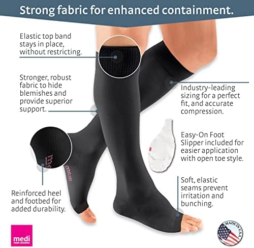 mediven Comfort za muškarce & amp; žene, 30-40 mmHg, Tele visoke kompresije čarapa, Open Toe