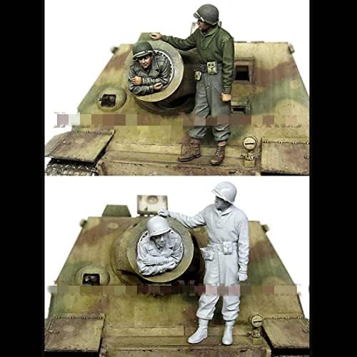 Goodmoel 1/35 Drugog svjetskog rata Slika smole Američkih tenkovskih vojnika / Nesastavljeni i neobojeni minijaturni komplet vojnika / Hs-7835