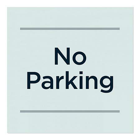 CGsignLab | Bez parkinga-jezičnog teal prozor Cling | 12 x12