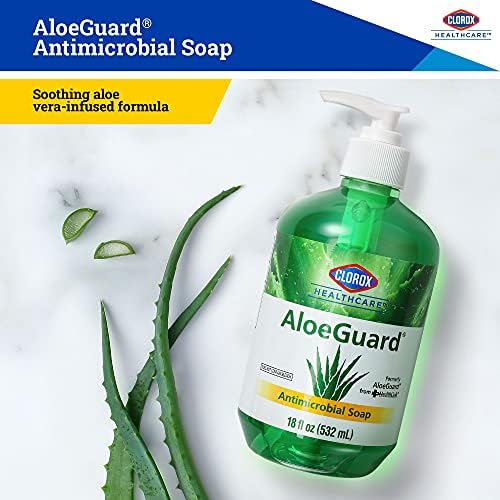 Clorox Healthcare Aloeguard antimikrobni sapun od 18 unci antimikrobno sapun za ruke od zdravstvenih radnika | Ručni sapun za svakodnevnu upotrebu sa aloe verom da umiru i vlaži ruke