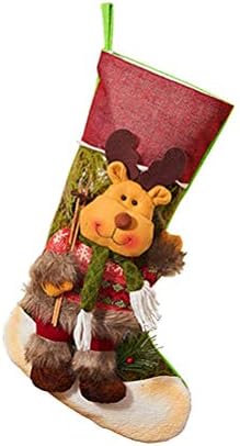 Aboofan Vintege 3D čarape Božićne ukrase Darove Božićne čarape za božićnu ukrasu koriste zabavu naklonost