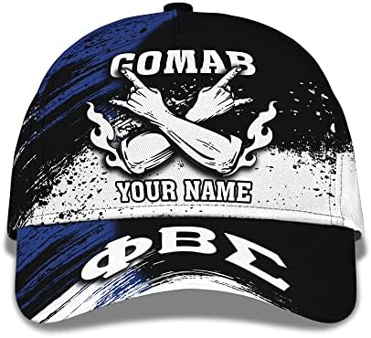 Beta sigma phi tata šešir za oca 3D Custom Custom CAP sa ručnim znakom i Gomab Citet multicolor