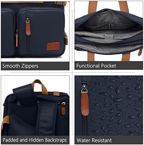 Petite Simone 3 u 1 backpack za laptop, 15,6 inča računarske vrećice za muškarce, radni ruksak za muškarce, vodootporna tašnica, za