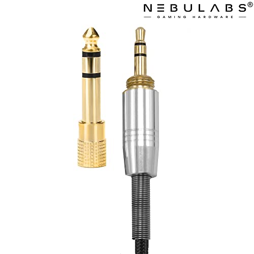 Nebulabi kompatibilne s hifiman, HIFI 3,5 mm do dual 3,5 mm, sundara, arya, ananda, he4xx, he-400i, he400se i deva-pro, uključuje 6,35 mm jack muški aux kabel - 4ft / 1,2m