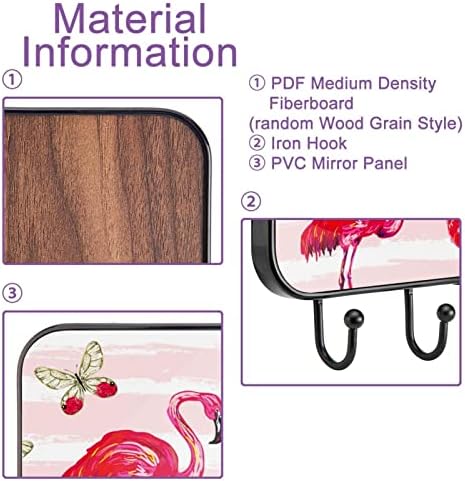 Ljepljivi kukiča od nehrđajućeg čelika za ručnik kaput zidne kuke zaglavljene u kupaonici ili kuhinji ružičaste flamingo