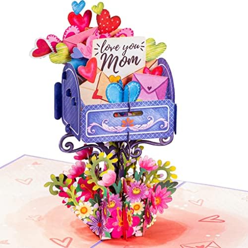 Papir ljubav majke dan Pop Up kartice 2 paket-uključuje 1 Volim te mama i 1 Majčin dan Mailbox, za majku, supruga, bilo ko-5 x 7 Cover-uključuje koverte i komentar Tag