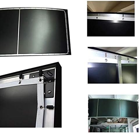 N / A 4K 16: 9 Bijeli tkani akustični prozirni prilagođavanje 3D zakrivljenog ekran projektora fiksnog okvira za projekcijski ekran