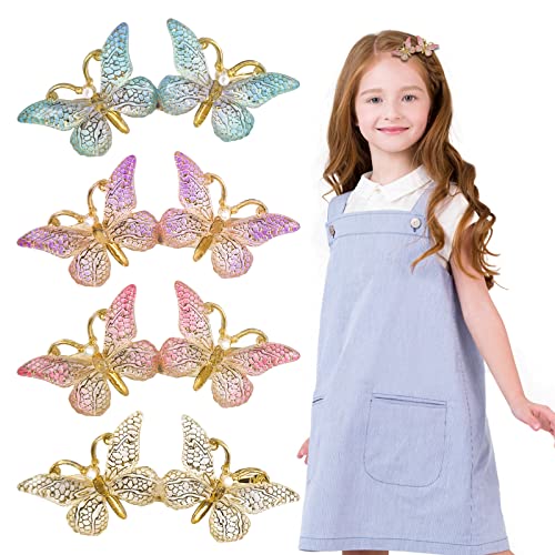 4 paket Butterfly hair Clips za djevojčice Slatka Butterfly Hair Clamps Colorful Butterfly Clip Barrettes Styling Hair Accessories For Women and Girls all hair