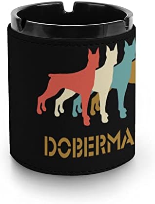 Vintage Doberman Pinscher Cigaretna koža Ashtray prijenosni ladica za pepeo ukrasni pepeo za kućnu kancelariju