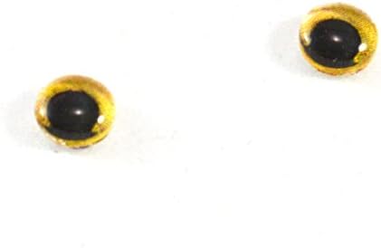 10 parova 8mm Glass Owl očiju u žutom ptičjem za izradu ptica naklapana kabohona za lutku taksidermiju ili izradu nakita