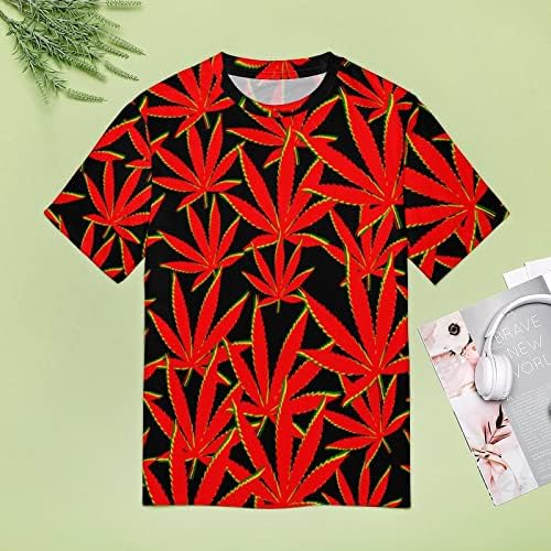 Rasta Weeds ženska grafička majica kratki rukav Tee Crewneck majice bluza tunika vrhovi ljeto
