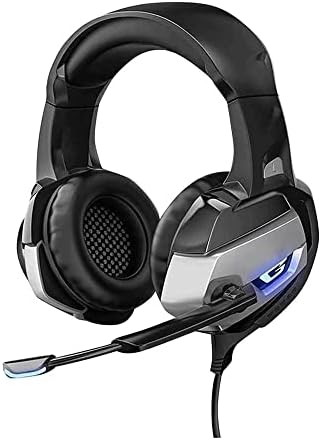 Mxjcc Gaming slušalice ，za PC - kompjuterske slušalice sa mikrofonom za poništavanje buke, 7.1 Surround zvuk žične slušalice svjetlo