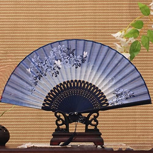 Homoyoyo Naslovni ventilatori 3pcs Black Blue Women Retro ukras, Kamp Pokloni, Velika strana, dekorativna vjenčanja Tassel Vintage