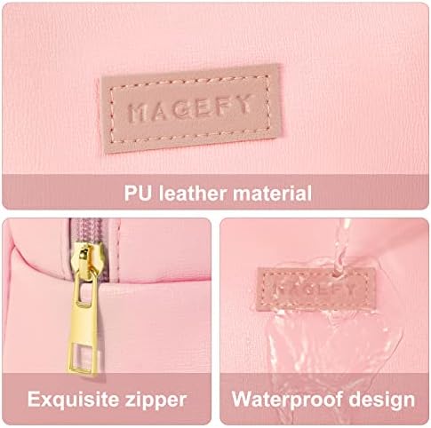 Magefy makeup torbe kozmetičke vrećice za žene šminka torbica za šminku PU kožna prijenosna šminkajte kesicu sa patentnim zatvaračem