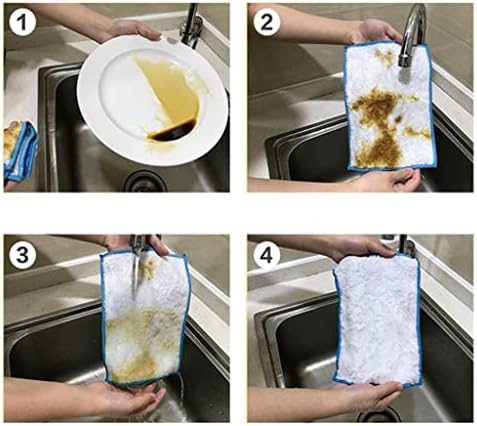 Miaohy 10pcs vlakno na uljnu posudu za posudu ručnik za kuhanje na mikrofibububer dvostruko upijaju krpe za čišćenje vode