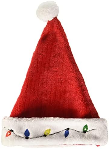 Santa plišani Trim šešir sa božićnim sijalicama pkg / 3