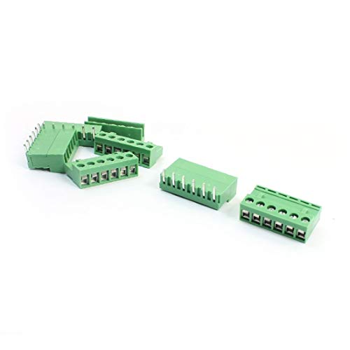 Novi Lon0167 5 kom Featured AC300V 10A 5.08 mm pouzdan efikasnost Korak 6-pinski Pluggable tip kroz rupu PCB Terminal barijera blok konektor za 14-26awg žica(id:7a7