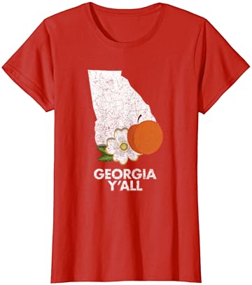 Vintage State of Georgia majica zastava breskve y'all