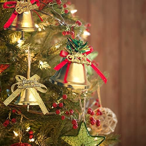 Božićna dekoracija plastičnog zvona privjesak mali privjesak zlato plastično zvono kao privjesak Božićni ukrasi mali viseći kristali
